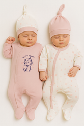 Pack de 2 Grenouillères matchy Happy Thought 2 bonnets